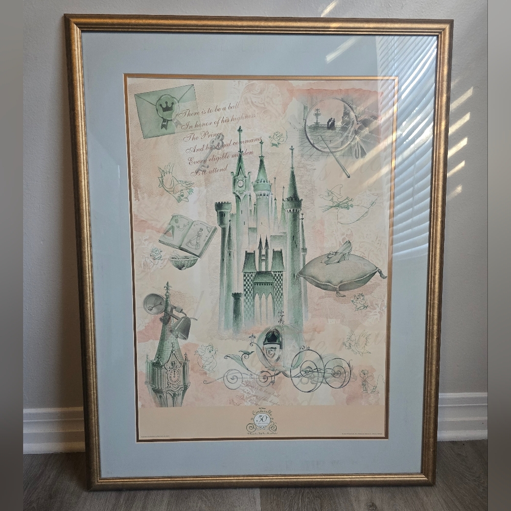 Cinderella's Castle Collage 50th Anniversary Collector’s Framed Wall Art